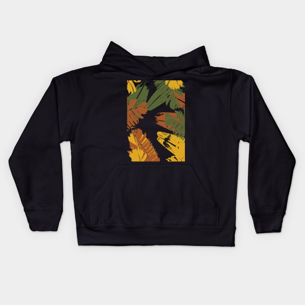 banana-leaves Kids Hoodie by DewaJassin